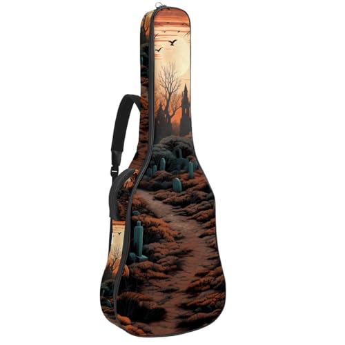 Sac pour guitare à bandoulière réglable et double poche pour accessoires de musique
