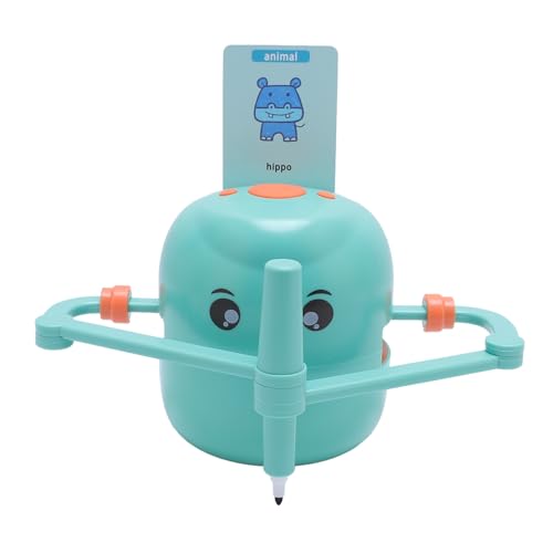 Drawing Robot for Kids, Interactive Educational Drawing Robot with 100 Cards, Smart Drawing Machine, Painting Learning, Art Enlightenment Interactive Robot (Green)