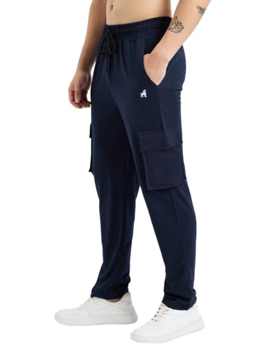 Image of Modeve Men's Cargo Style Solid Trackpant