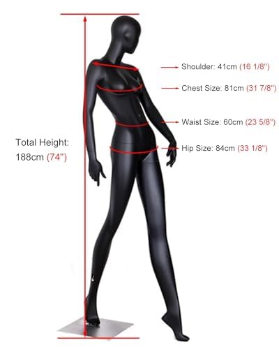 Ganzkörper-Mannequin, leicht, kurvig, Torso für Fenster, perfekt für Mäntel und Kleider