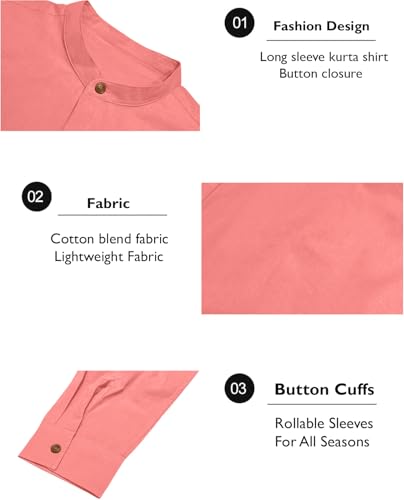 Image of Zombom Cotton Polyester Blend Solid Casual Regular Fit Mandarin /Chinese Collor Short Kurta Shirt for Men