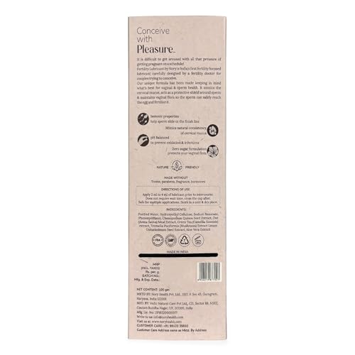 Image of Nory India's First Fertility Friendly Personal Water Based Lube (100gm Each, Pack of 2) Organic, Non-Staining Aloe Vera Lubricant Gel for Privacy, Natural Luber for Men & Women