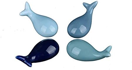 4 pcs Color Whale Set Ceramic Chopsticks Rest Spoon Fork Knife Holder Rack