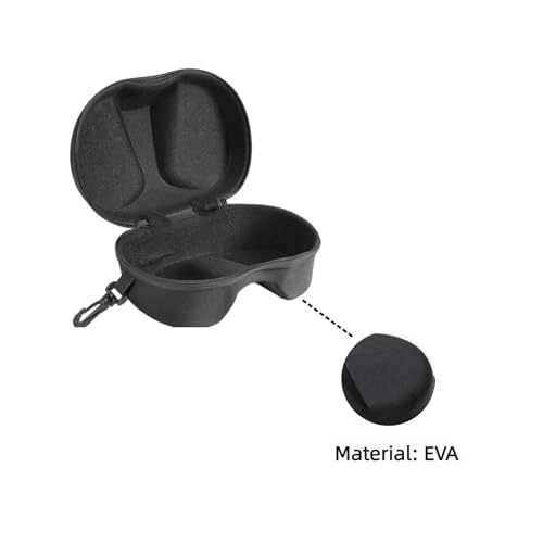 Estuche portátil para máscara de buceo, 1 pieza, caja de almacenamiento para máscara de snorkel con gancho, contenedor protector ligero de material EVA para gafas de natación y máscara de buceo (Negro) miniatura 4