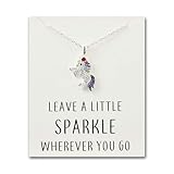 Philip Jones Crystal Unicorn Quote Necklace with Zircondia® Crystals