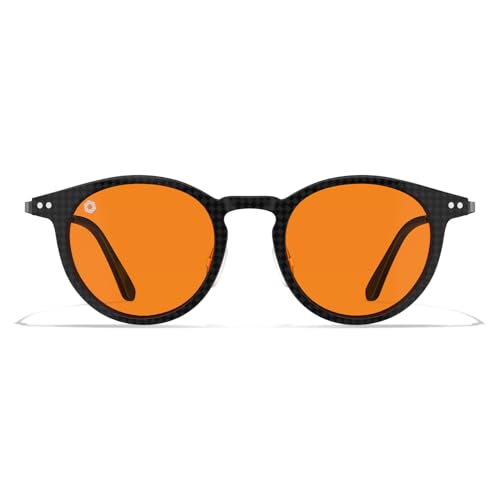 Image of ANYLUV Blue Light Glasses Men, Stylish Square Carbon Fiber Eyewear, Anti Eyestrain, Lightweight Mens Computer Gaming Glasses