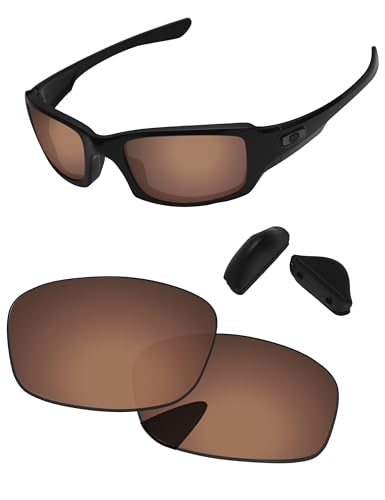 Image of Replacement Lenses & Nose Pads for Oakley Fives Squared(4+1) OO9238 54mm - Precise Fit, UV Block, Impact Resistant