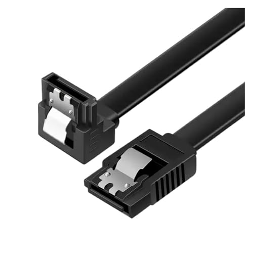 Cable SATA 3.0 Negro 50 cm Conectores Recto y Angular miniatura 2