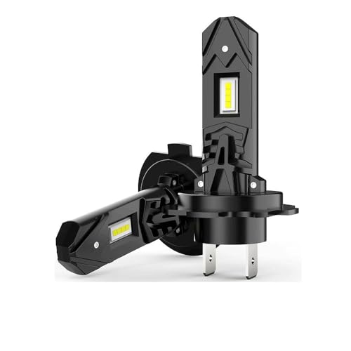 Mefluctuate Bombillas halógenas para coche H7, 55 W, 300% de brillo que las bombillas halógenas, 11000 lm, 6000 K, blanco frío, tamaño mini 1:1, 2 unidades