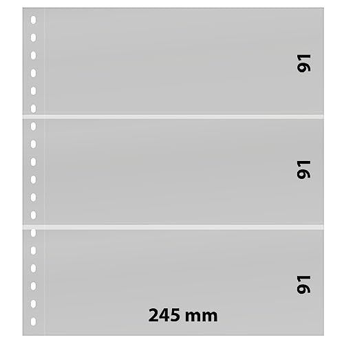 Feuille de classement à 3 bandes LINDNER pour album de timbre et rangement de collection