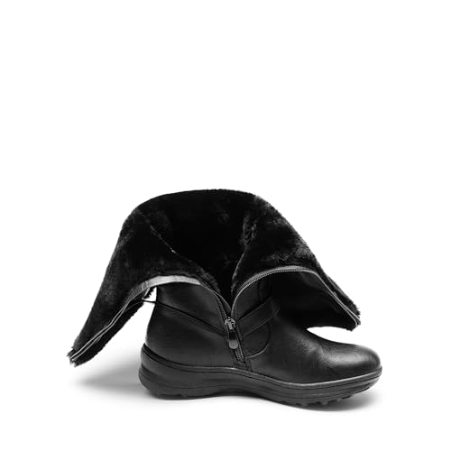 DREAM PAIRS Women's Knee High Boots Thick Faux Fur Lined Winter Snow Warm Boots with Zipper3