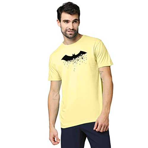 Image of Bewakoof Official Marvel Merchandise Men's Printed Regular Fit Half Sleeve Round Neck Cotton T-Shirt