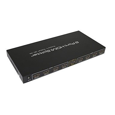 hdmi rozdzielacz 1 wejście 8 wyjść hub przełącznik wzmacniacza 1x8 HDTV 1080p 3d, prawdziwe v1.4, wsparcie 4Kx2K , UK Adapter