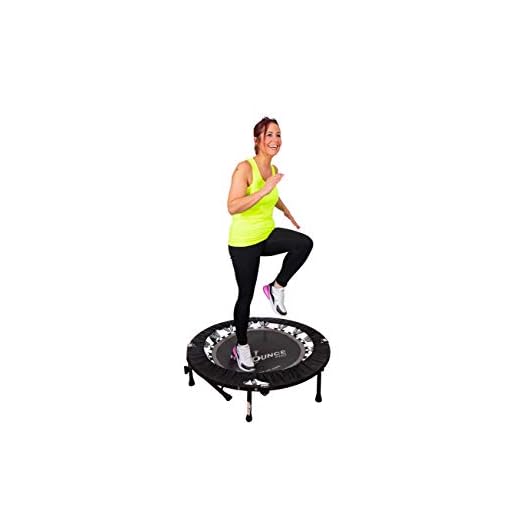 MaXimus HIIT Bounce PRO | Träning Studsmatta för vuxna med handtagstång | Hopfällbar studsmatta med platt eller lutning för fantastisk konditionstyrka och ton | Inkluderar DVD-skivor för fitness, löpare och viktminskning