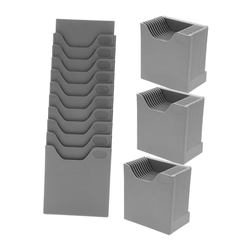 Gatuida Organizador De Tarjetas De Plástico Para Guardar Tarjetas 4 Unidades Soporte Vertical Reloj De Tiempo Soporte De Pie