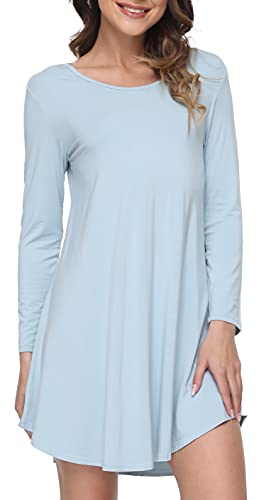 Image of GYS Womens Bamboo Viscose Nightgown Super Soft Lightweight Night Shirts for Sleeping
