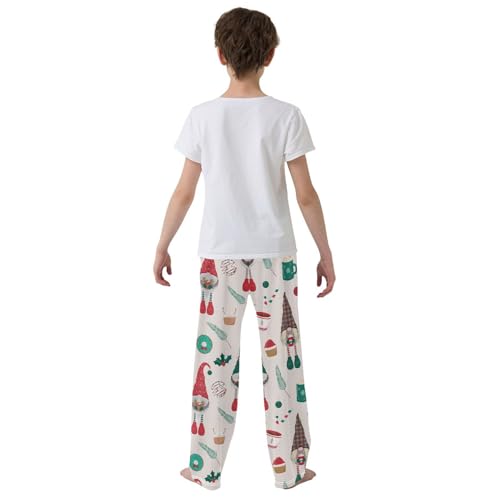 Boys' Pants Funny Christmas Gnomes Long Bottoms Jogger Pants Elastic Waist Trousers with Pockets S-XL3