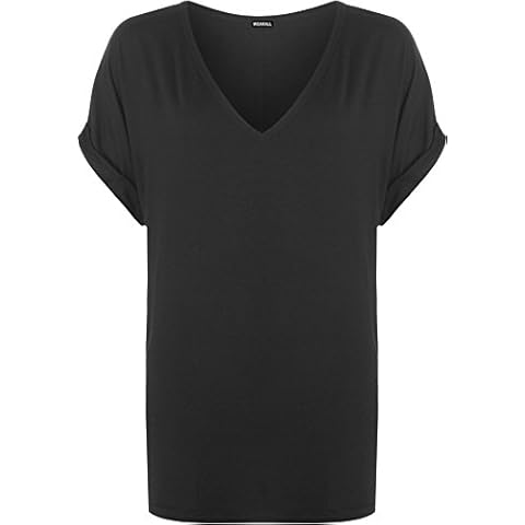 WearAll Women's Plus Size V-Neck T-Shirt Cover