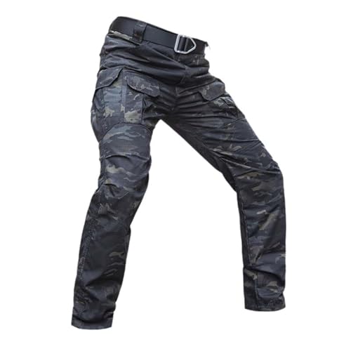 Pantalon tactique imperméable homme stretch multi-poches pour activités extérieures