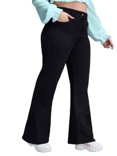 Image of Miss Chase A+ Women's Wide Leg High Rise Regular Length Stretchable Denim Jeans