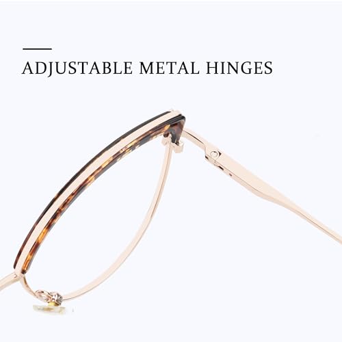 Image of Zeelool Cat Eye Blue Light Blocking Glasses Metal Frame for Women ZJGX672183