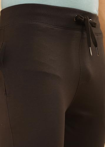 Image of Force NXT Men's Super Combed Cotton Rich French Terry Fabric Solid Joggers | Active Joggers for Men | Comfortable Waistband with Zipper Pocket for Daily Workout