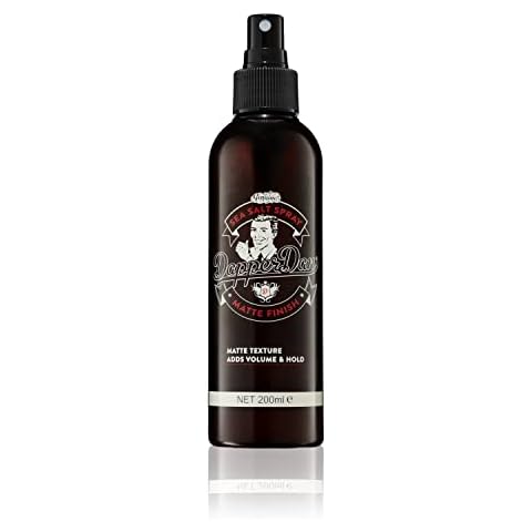 Dapper Dan Sea Salt Spray, Men's Texturising Hair Sea Salt Spray For Wavy Messy Hairstyles, Matte and Textured Finish Sandalwood Scent, 1 x 200ml Cover