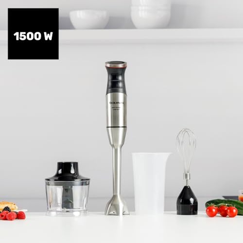 Miniatura 2 de Taurus Batidora De Mano 1500w 20 Velocidades Turbo Cuchillas Inox Campana Antisalpicaduras Ergonómica Libre Bpa Apta Lavavajillas Pica Hielo 3 Accesorios