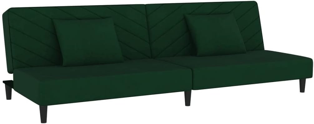Sofa Bed Dark Green Velvet Living Room Furniture