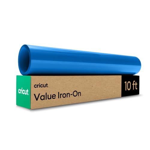 Image of Cricut HTV Heat Transfer Vinyl | 3 m | Blue | Iron-On HTV Vinyl for Fabric, Perfect for Custom T-Shirts & DIY Clothing