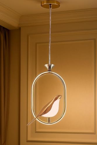 Image of Gold Magpie Profile Design Bird Three Color (Wh /WW /NW) Hanging Pendant Lights Creative Decoration for Living Dining Room Bedroom Etc