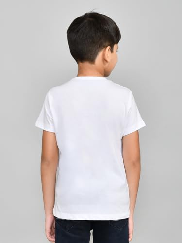 Image of Lux Cozi Printed Round Neck Half Sleeve Cotton T-Shirt for Boys | Prints May Vary |