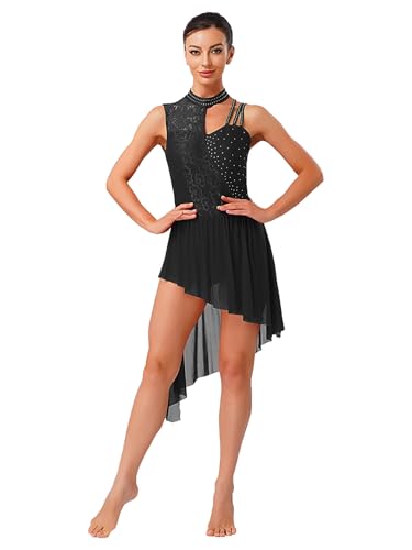 inhzoy Vestito da Ballo Latino Americano Tango Donna Abito da