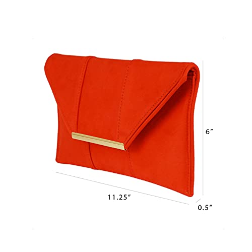 Image of JNB Faux Microsuede Envelope Clutch