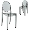 Stackable Acrylic Ghost Event Chairs Set of 4 (Grey)