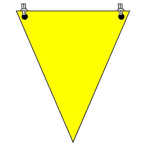 ユニット 三角旗 黄無地 ターポリン ３００×２６０ｍｍ 372-60のサムネイル