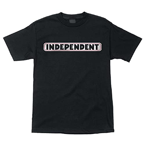 INDEPENDENT Men's Bar Logo Shirts,Medium,Black