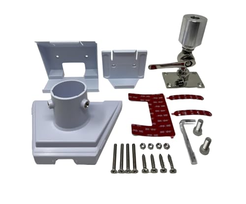 Marine-Grade Heavy-Duty Adjustable Base Mount for Starlink GEN 3 Antenna - Flat Dish Base Perfect for Boats, Yachts, Sailboats, and Trawlers (LM-SG3-HDBRK)