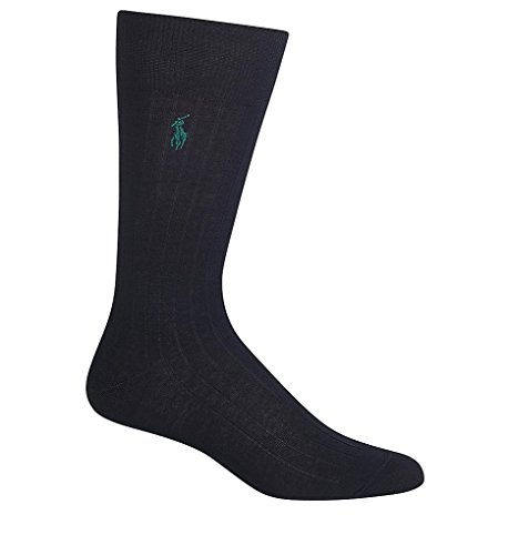 Polo Ralph Lauren Egyptian Cotton Rib Crew Sock (84831) O/S/Black
