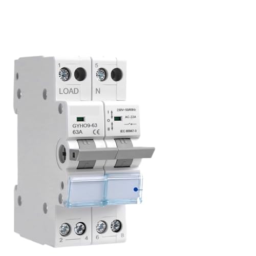 Commutateur de transfert manuel double alimentation rail DIN inverseur modulaire source 1P