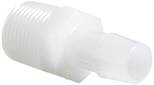 Eldon James A8-8HDPE High Density Polyethylene Adapter Fitting, 1/2-14 NPT to 1/2" Hose Barb (Pack of 10) #1