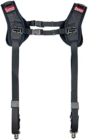 Camera Shoulder Double Strap Harness Quick Release Adjustable Dual Camera Tether Strap and Safety Tether for DSLR SLR Camera