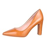 Vintage Elara Damen Pumps High Heels Absatz Vintage Chunkyrayan B0-115 Camel-40