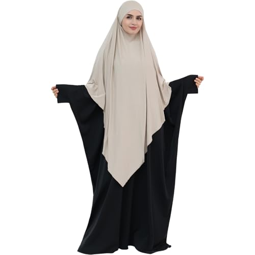 khalat Muslim Stretch Hijab Solid Color Full Cover Hijab for Women V-shaped Fashion Daily Prayer Hijab4