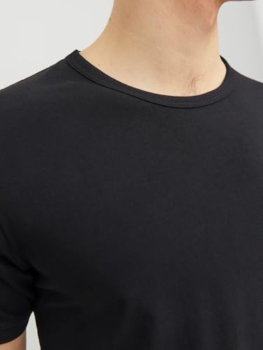 JACK & JONES Herren JJBASIC O-Neck Tee SS, Black/A W. 3 x Black, XXL – Ansicht 6