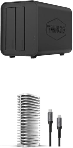 Boîtier de Stockage USB TERRAMASTER D2-320 et D1 SSD Pro 10 Gbps 2 Baies HDD et M.2 NVMe