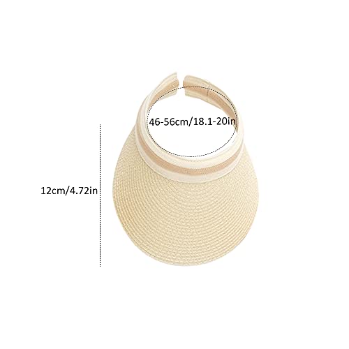 Visera de verano para mujer, sombrero de paja miniatura 2