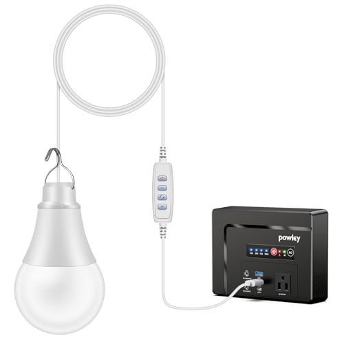 Powkey 5W Campinglampe: USB-betriebene, dimmbare LED-Laterne mit Haken für Outdoor, Camping & Notfälle