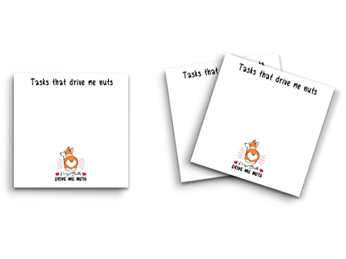 Notes adhésives Corgi mignons amusants pour égayer vos listes de tâches au bureau