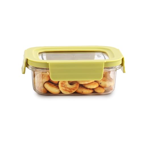 Image of CELLO Stylelock Pet Storage Container for Kitchen 620 ml Baby Green | Freezer & Fridge Safe Stackable Airtight Kitchen Storage Container Jar Box Set for Biscuits Bread Coffee Fruits Pasta Flour Spices